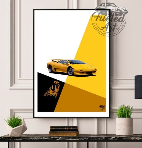 Lamborghini diablo druck - lamborghini,