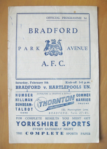 Bradford park avenue gegen - bradford,
