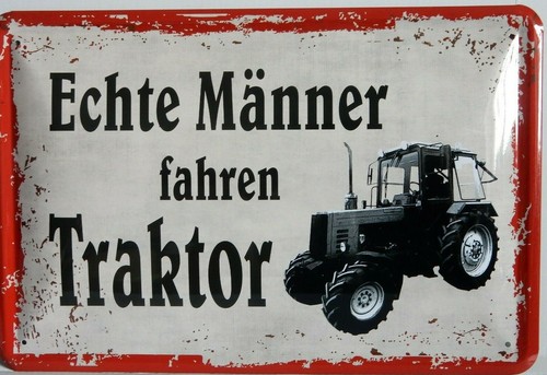 Blechschild echte männer - blechschild,