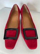 KONSTANTIN STARKE Damen Schuhe, Leder Pumps, rot, Gr. 38, Wildleder, chic, Top!