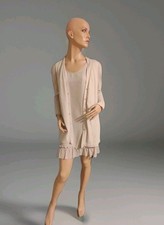 Twin Set Simona Barbieri Kostüm  Etuikleid m.  Jacke Beige Kaschmir 2 Tlg  Gr.36