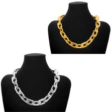 große Gliederkette Statement Halskette gold silber oversized Panzerkette Vintage