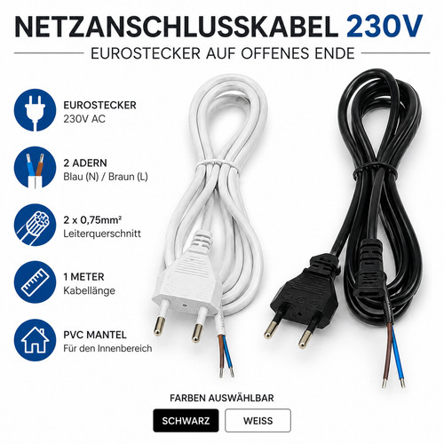 Anschlusskabel 230v - anschlusskabel, 1m