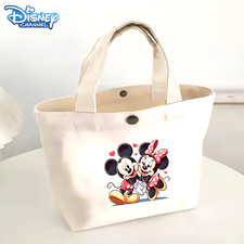 Lizenzierte Tragetasche Mickey & Minnie Mouse Cartoon-Print, lässige Handtasche