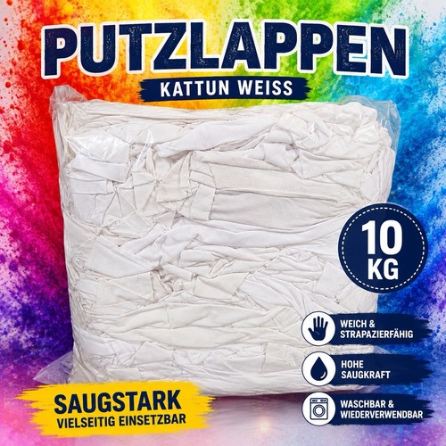 Kattun weiß putzlappen - 10,