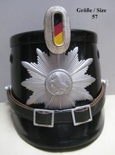 Polizeihelm Niedersachsen Tschako Landkreis Braunschweig Police Shako helmet