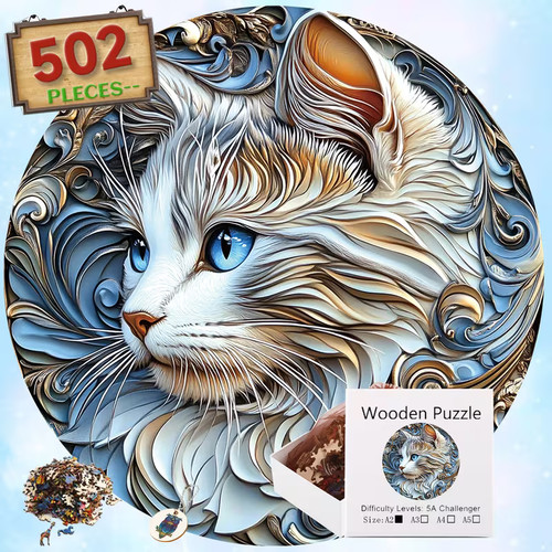 Holzpuzzle katze erwachsene - holzpuzzle,