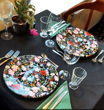 Gastronomie Tischdecken Tischwäsche schwarz  Wäschekrone 80 x 80 Teflonschutz 