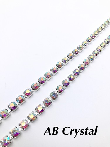 3mm ss12 strass kettenband - ss12,