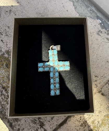 Vintage türkis kreuz - türkis,