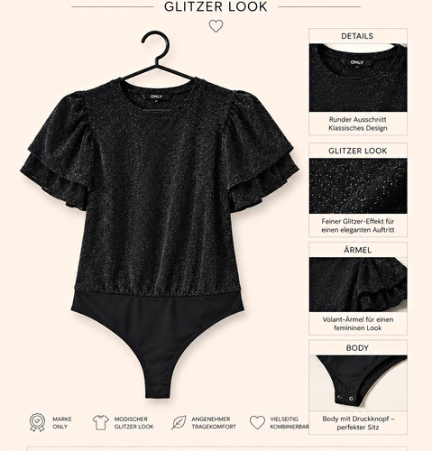 Only damen body schwarz - damen,