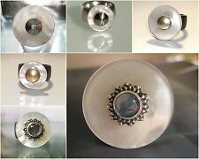 Perlmutt-Scheibe - "Weiß" 3 Größen zur Wahl - kompatibel mit Charlotte 21 Ring