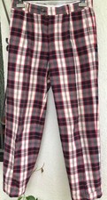 Bogner Golfhose Unisex Herren Gr. 46, Damen Gr. 38/40  Rot Blau Weiß kariert