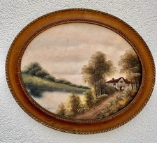 Alt/Antik Altes Aquarell Oval