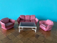 Sitzgruppe Sofa Sessel rosa