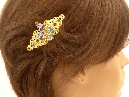 Kleine haarspange mit emaille - haarspange,