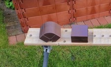 2 Flachkanal Teile Bogen und Verbinder, braun, 110x53 mm