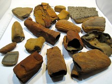 MD21 Sammlung 20 Stk. Limonit Sandstein Konkretion Sylt rot 2-14cm zus 1,2Kg rar