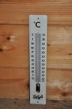 Altes Emailschild/Thermometer