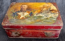 Alte Blechdose Adler Compagnie 100 Prinz Heinrich Cigaretten um 1910 Dresden