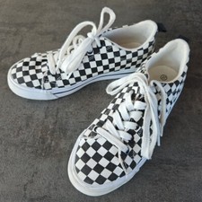 GRACELAND Sneaker Chucks Schuhe Damen Mädchen Schachmuster karo weiß Gr. 37