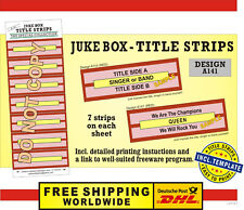 (uxA141) ⭐ 49-210 Jukebox Titelstreifen f. WURLITZER, Seeburg, NSM, AMI/ROWE..