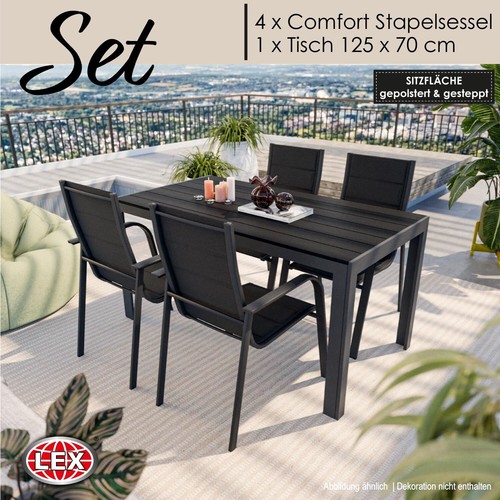Gartenmöbel set alu tisch - set,