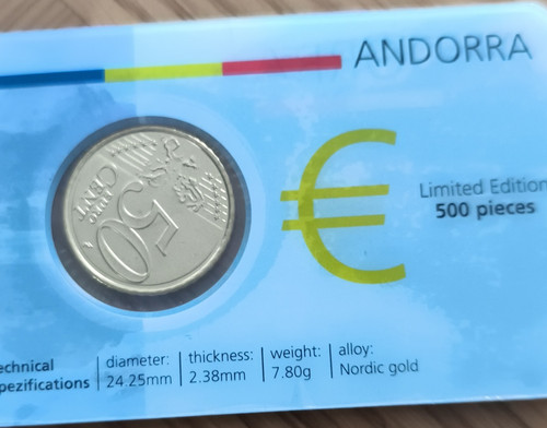 Andorra cent münze - andorra, 50