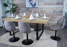 B-Ware 6er-Set Esszimmerstuhl MCW-A60, Drehstuhl, Chenille 465g/m², braun