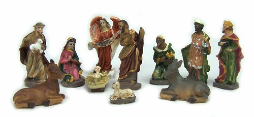 Krippenfiguren satz aus - krippenfiguren,