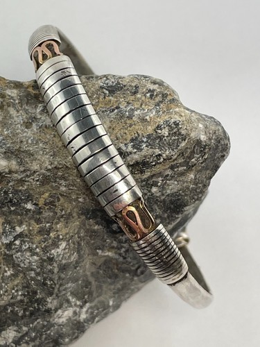 Vintage 925 silber armreif - silber, 2x