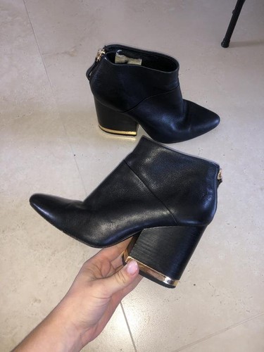 Women ash boots black leather - boots,