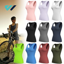Radtrikot Weste Damen Jersey Ärmellos Unterhemd Atmungsaktiv Schnelltrocken