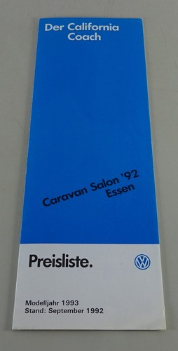 Preisliste wohnmobil - vw, t4