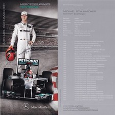 Formula 1 Mercedes GP autograph cards: Nico Rosberg and M. Schumacher