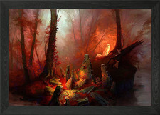 Tier fuchs gerahmtes wandbild - tier,