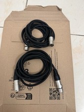 Paar XLR Kabel 3 Meter (m/f) Audio Mikrofon symmetrisch Sehr Guter Zustand