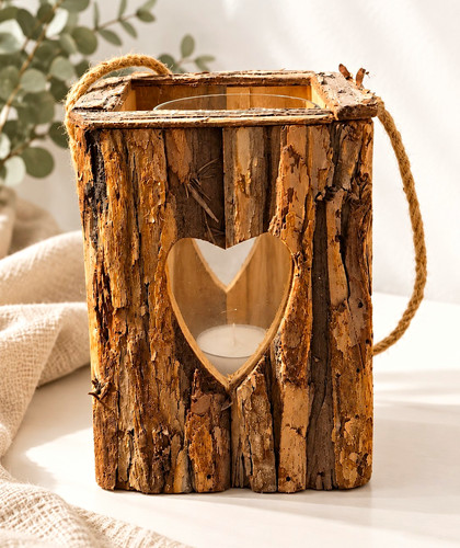 Holz-Laterne/Windlicht