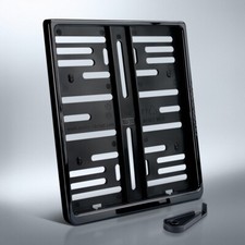 Kennzeichenhalter | 180 x 200 mm | META CHROM | SCHWARZ | Motorrad | Roller 