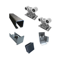 Bodenführung-Set 80x80mm FeNL Laufwerk freitragend, Bausatz für Schiebetor L5,5m