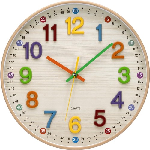 Kinder wanduhr lautlos 30cm - kinder,
