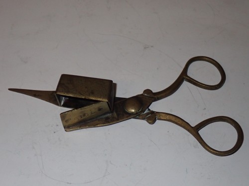Antike dochtschere messing - antike,