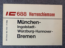 Zuglaufschild IC 688 / 689