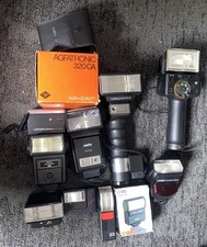 Lot Blitzgeräte - 10 Stück - Braun Metz Vivitar Minolta Agfa - DEFEKT / BASTLER