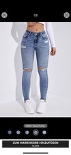 Zerrissene Jeans Damen Blau