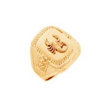 NEU Herrenring Siegelring mit Sternzeichen aus 585er Gelbgold 