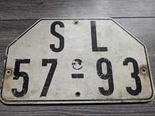 altes DDR Kennzeichen Nummernschild  6 Eck SL 57-93 Hartplastik  Plastik