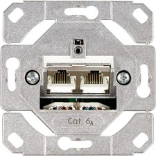 Gira 245200 Einsatz Netzwerkdose-Anschlussdose Cat.6A 2-fach