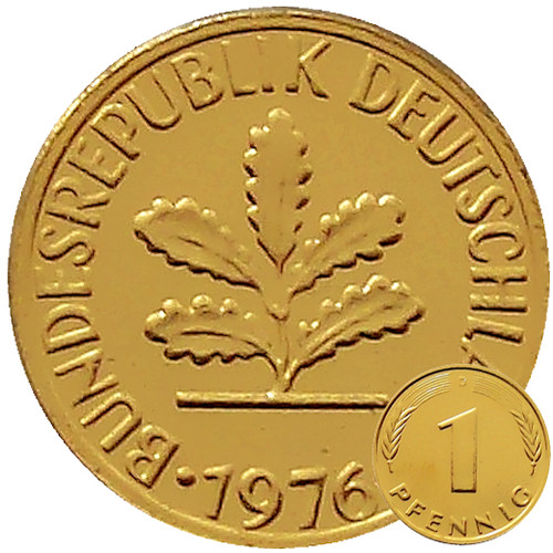 Pfennig 1976 glückspfennig - 1,