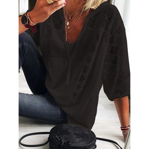 Damen neck tunika baggy - damen,